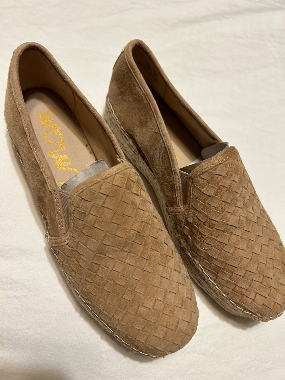 Sam Edelman Woven Suede Slip-On Loafers - Brown